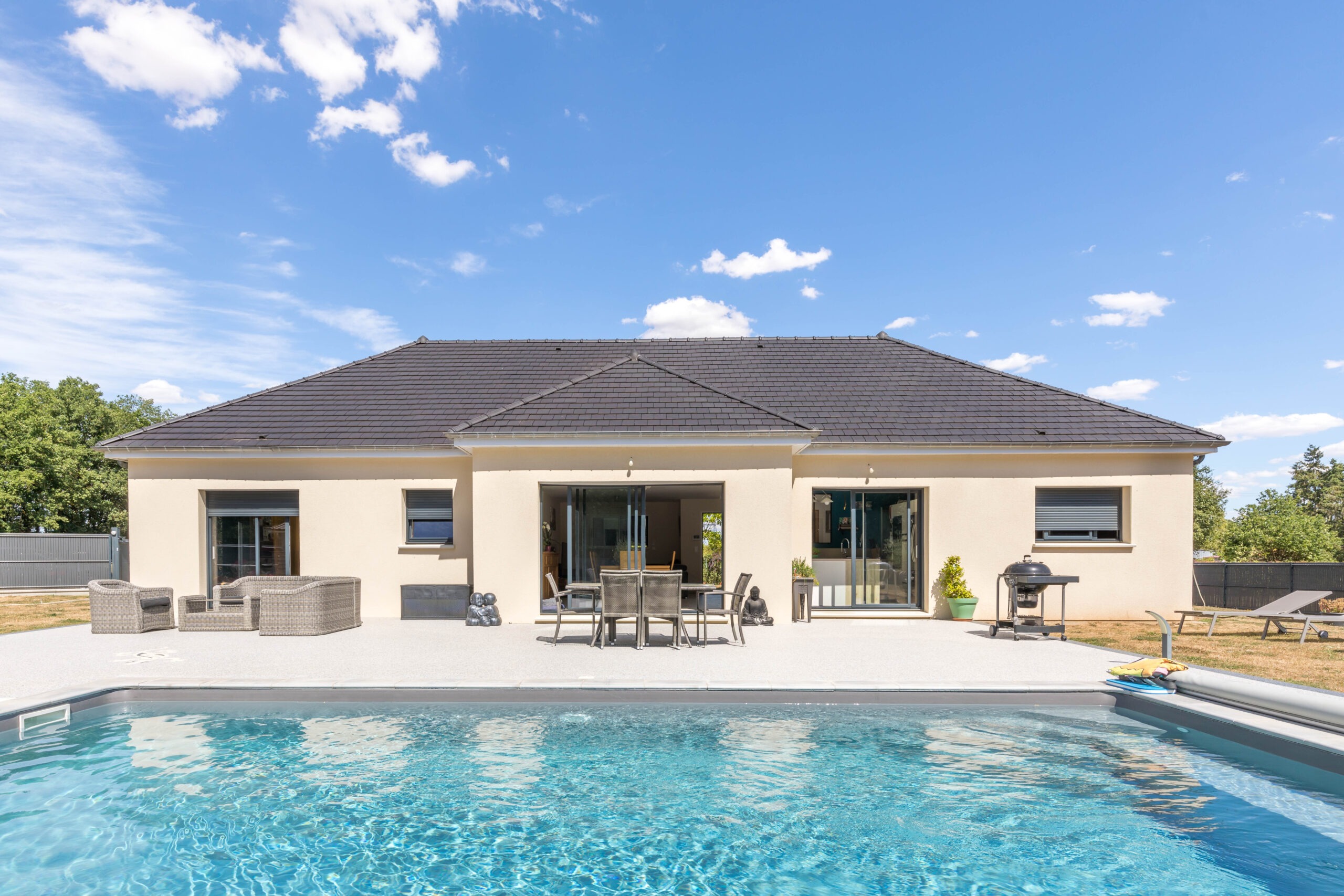 Plain pied 130 m² habitables avec suite parentale
