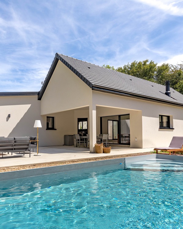 maison de plain pied avec terrasse couverte